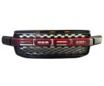   Grila radiator Raptor Style negru mat cu contur rosu si leduri portocalii, Ford Ranger T9 2022-2024 - FGT922 Red