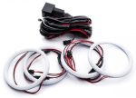   Kit Angel Eyes LED COTTON pentru BMW E46 Coupe/Cabrio cu Facelift (2003 - 2006), far cu lupa 4x106mm