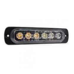 Lampa LED Stroboscopica cu 6 Leduri, Lumina Portocalie, 12V-24V WL-52026T-6LED-PORTOCALIU