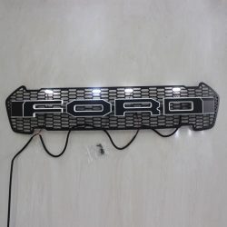 Grila radiator cu LED negru mat cu contur alb Ford Ranger T7 2016, 2017, 2018, 2019 FR15FG
