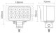 Proiector LED Auto Offroad 45W/12V-24V, 3300 Lumeni, Dreptunghiular, Flood Beam 60 Grade