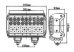 LED Bar Auto cu 2 faze (faza scurta/faza lunga) 108W/12V-24V, 9180 Lumeni, lungime 23,5 cm, Leduri CREE