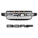   Grila radiator Raptor Style negru mat cu leduri portocalii, Ford Ranger T9 2022-2024 - FGT922 Black