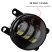 Set 2 proiectoare ceata LED Dacia, Renault, Nissan lumina alb+galben, diamentru 3" / 90mm, 30W, 12/24V, carcasa plastic, mufa H11, H8 - FG-PWY