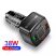 Incarcator auto 12-24V Fast Charge cu port PD 20W si QC3.0 18W - BK365-BLACK