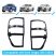 Set 2 ornamente negru mat lampi spate Ford Ranger T6, T7, T8 2012-2022 - TLCT678