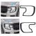 Set 2 ornamente faruri negru mat Ford Ranger T9 XL, XLS - HLCT902