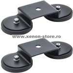   Set 2 suporti magnetici montare Proiector sau LED Bar forta 80kg, diametru 66mm, surub M6 - SOMB-66mm