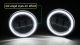 Set 2 proiectoare ceata LED Dacia, Renault, Nissan cu angel eyes, lumina alb+galben, diamentru 3" / 90mm, 30W, 12/24V, carcasa aluminiu, mufa H11, H8 - FG-AWYD