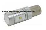 Led auto Rosu 30W BA15S 12-24V Canbus cu leduri CREE 