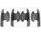 Set 4 Ornamente manere portiere negru mat Ford Ranger T9 2022-prezent - DHIT9
