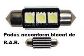Led auto Canbus sofit 36mm 3 SMD BTLE1381-36MM