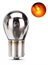 Bec Auto cu Halogen S25 PY21W BAU15S 12V AMBER Regular CHROME