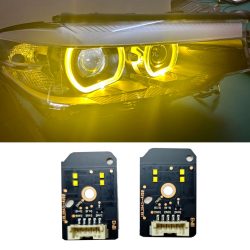 Set module DRL Angel Eyes CSL Style Galben pentru BMW Seria 5 G30, Seria 6GT - 63117214934, 7214934