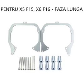 Set 2 rame adaptoare la lupe Hella G5 pentru BMW X5 F15, X6 F16 - pentru faza lunga - HPB-034